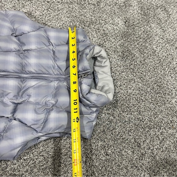 Eddie Bauer EB650 Grey Blue Down Filling Puffer Vest Zip Pockets Women’s Size S - Picture 6 of 12